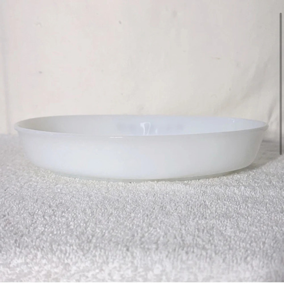Vintage Dynaware Pyr-O-Rey Brown Daisy Shallow Oval Milk  Glass Casserole Dish - Picture 3 of 10